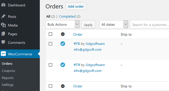 Multiple orders in WooCommerce
