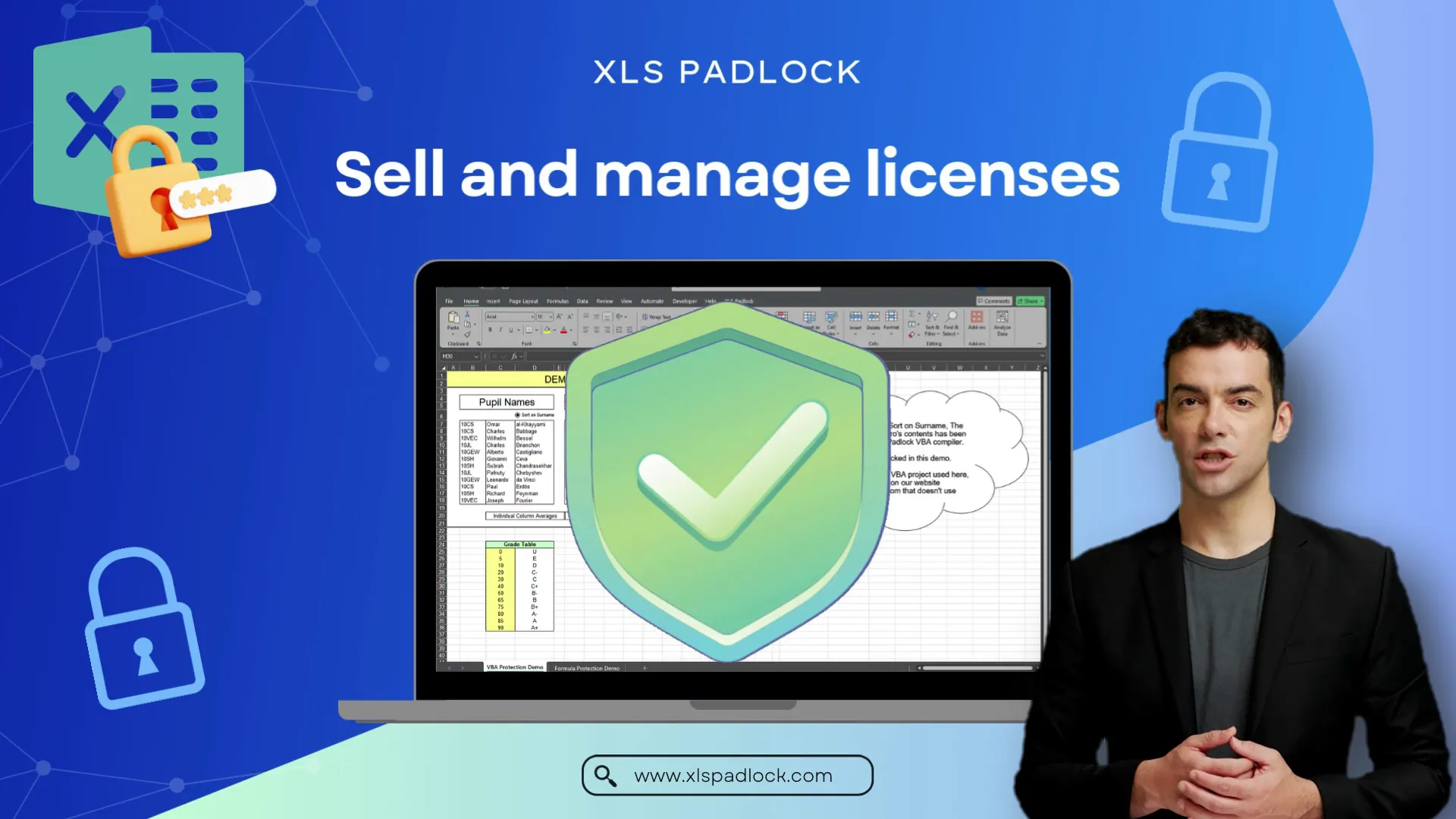 XLS Padlock Safeguard Excel workbooks