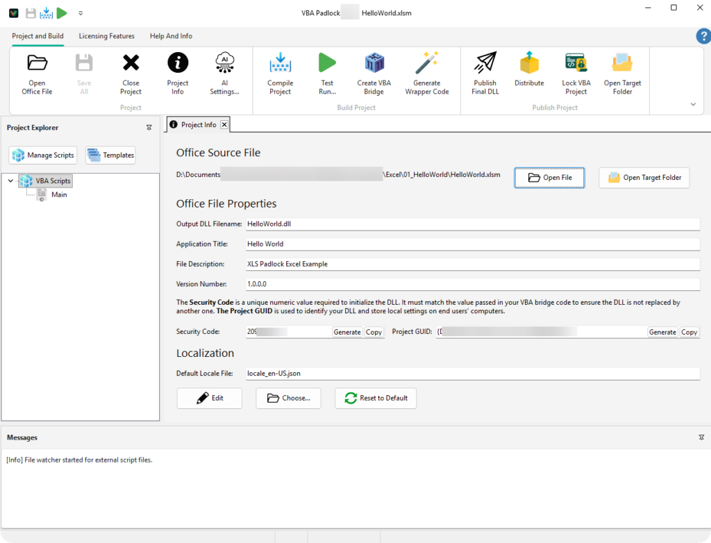 VBA Padlock Project Info