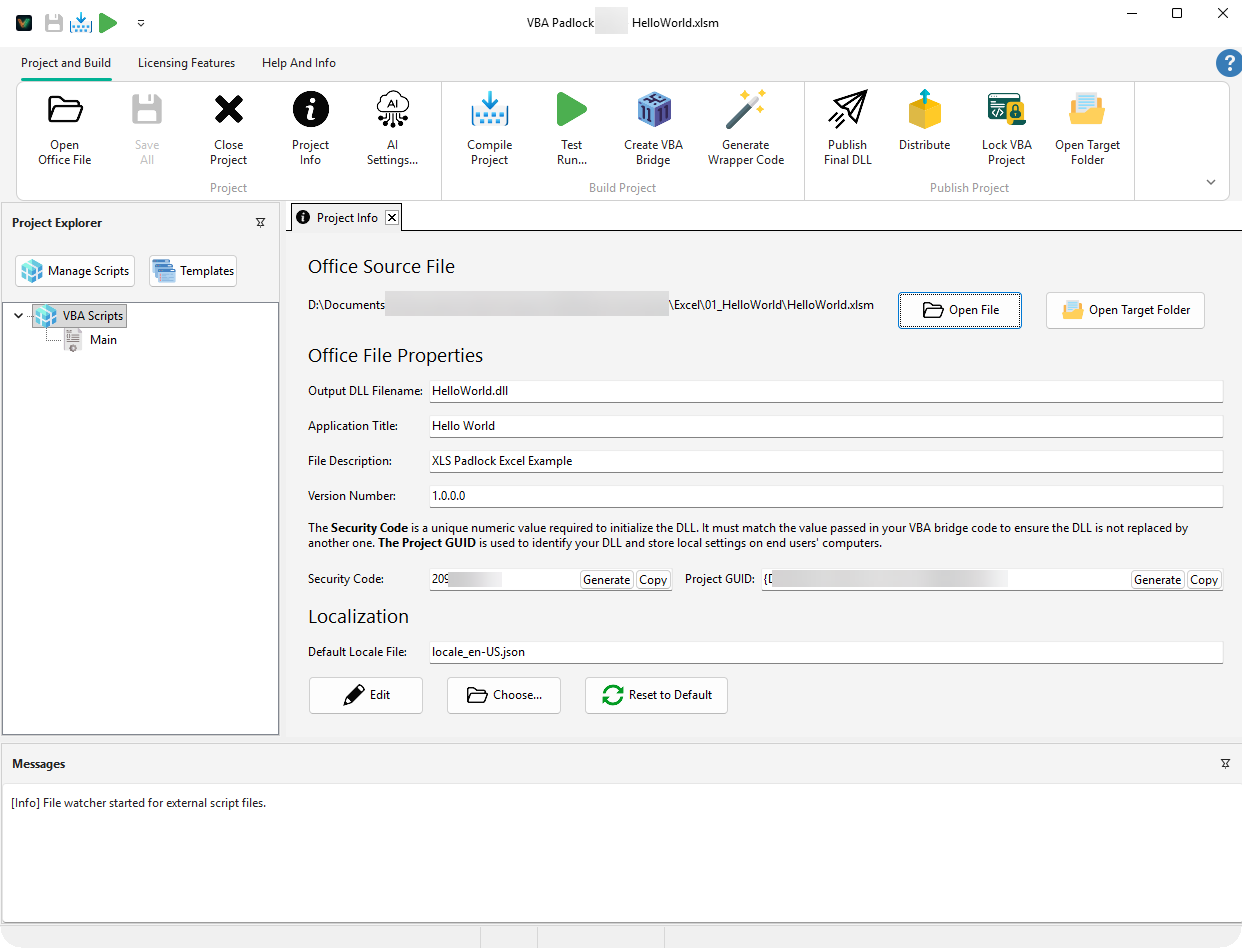 VBA Padlock Project Info