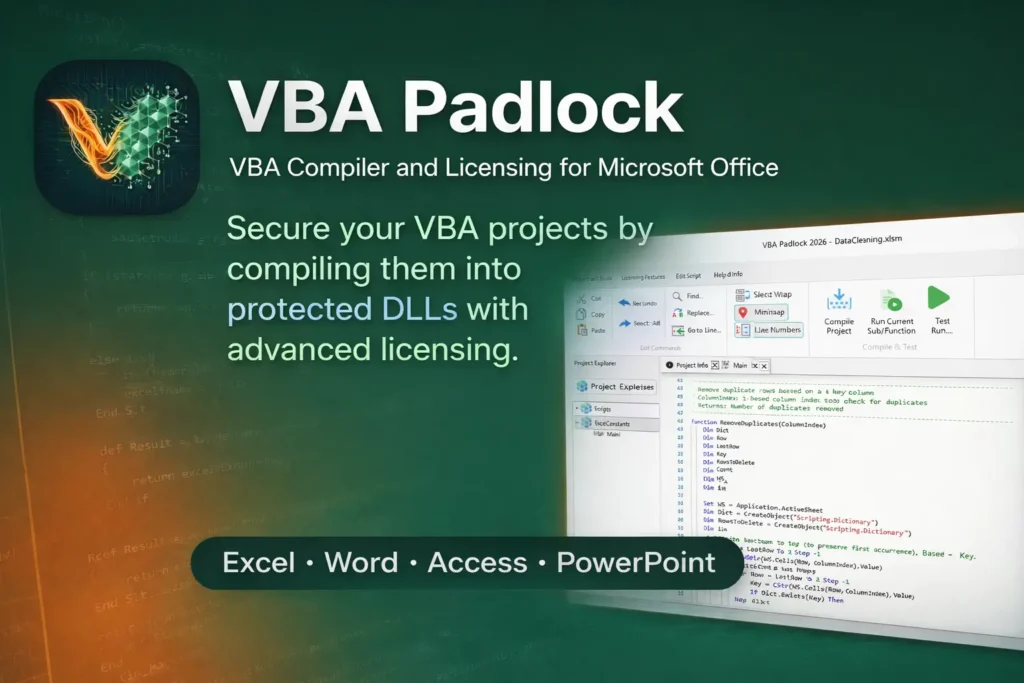 vba padlock banner
